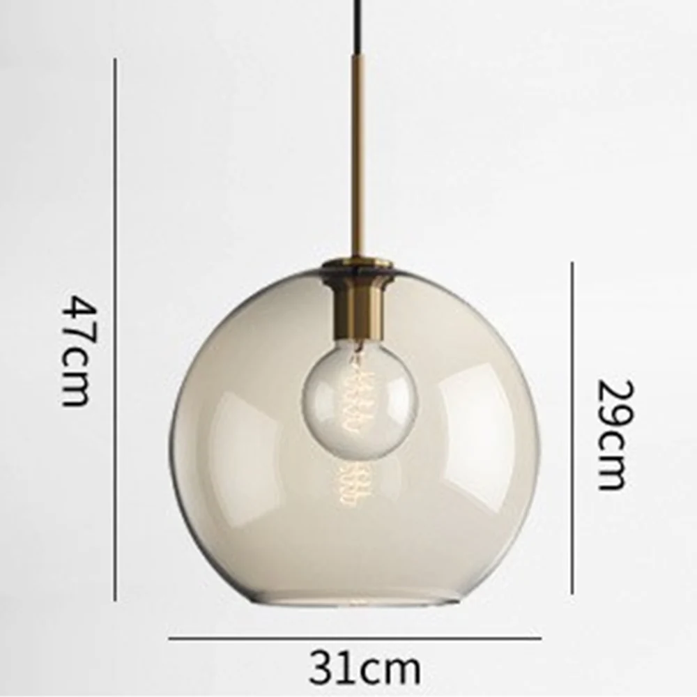 Industrial Amber Glass Pendant Light - Image 22