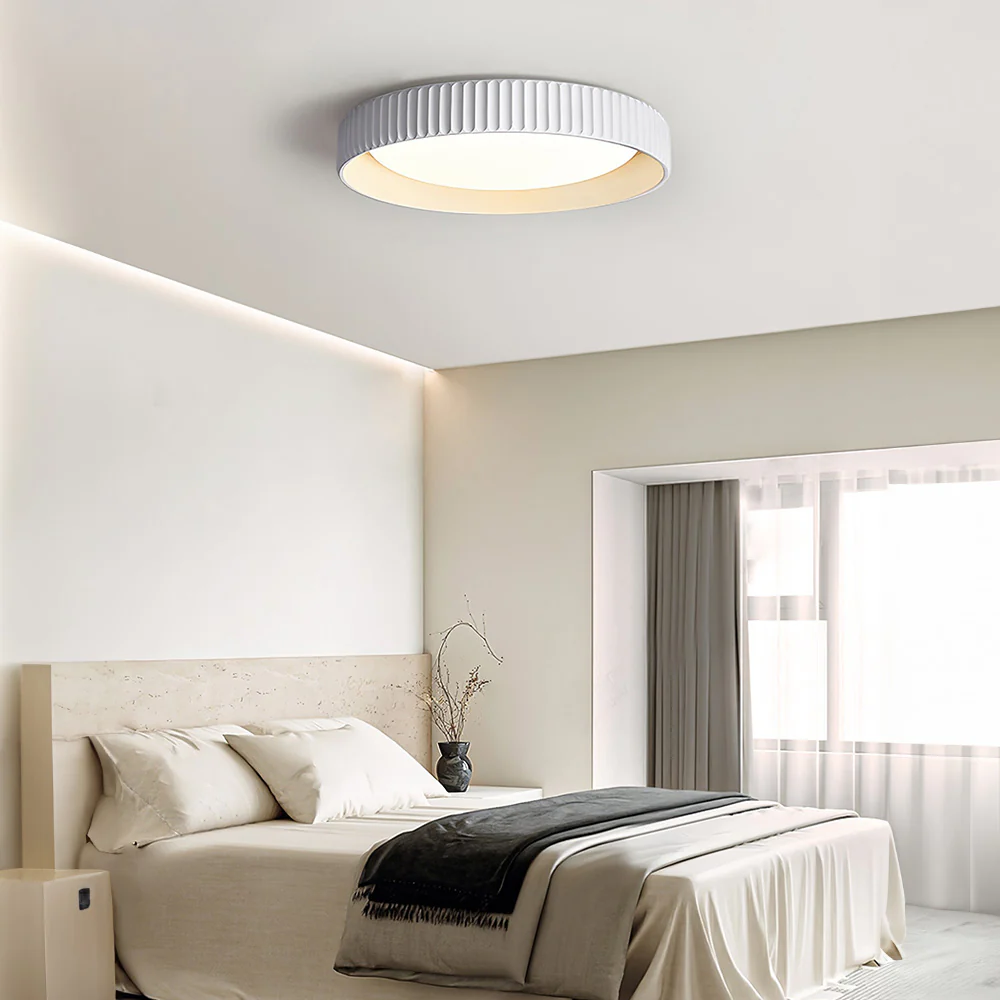 Industrial Cement Flush Mount Ceiling Light - Image 15