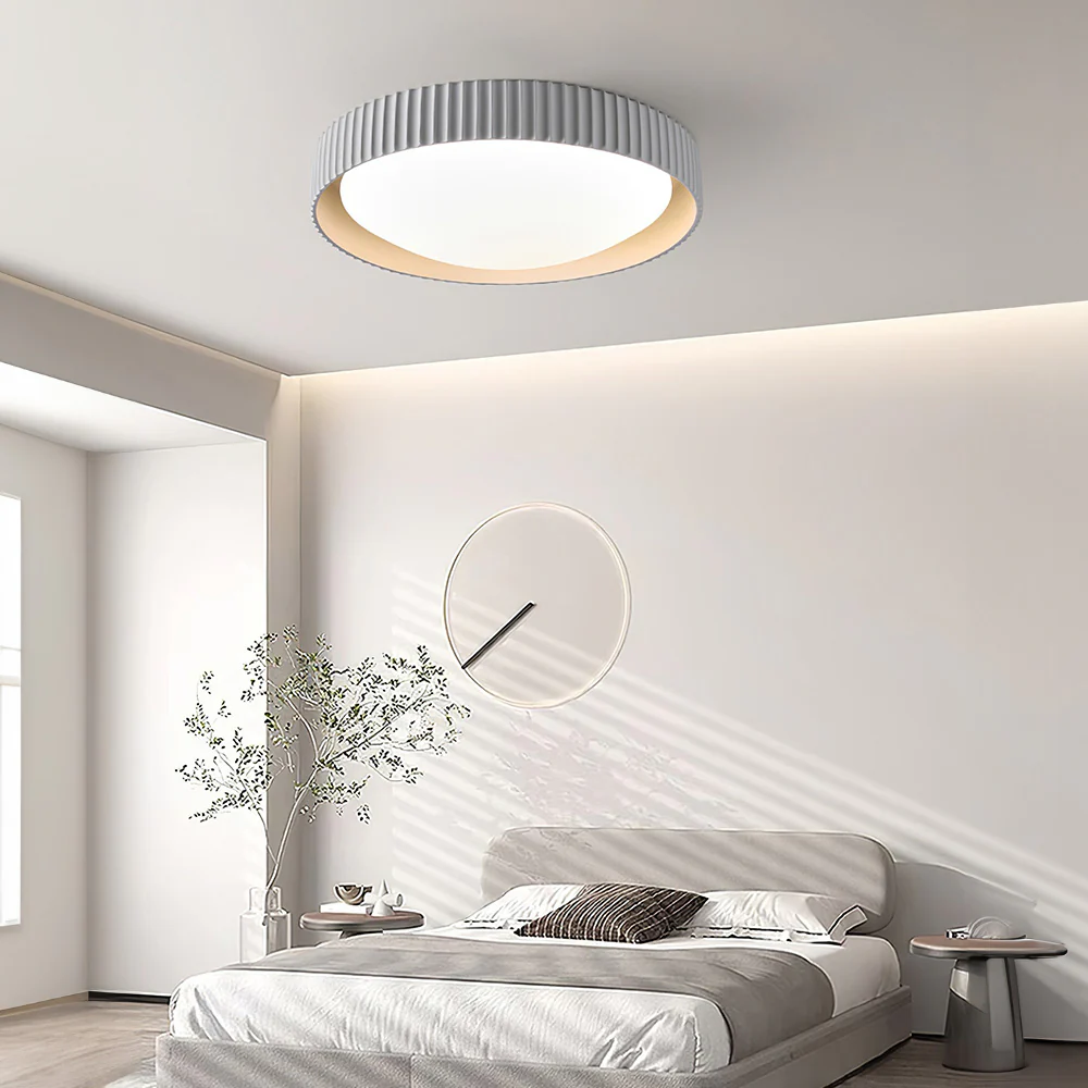 Industrial Cement Flush Mount Ceiling Light - Image 16