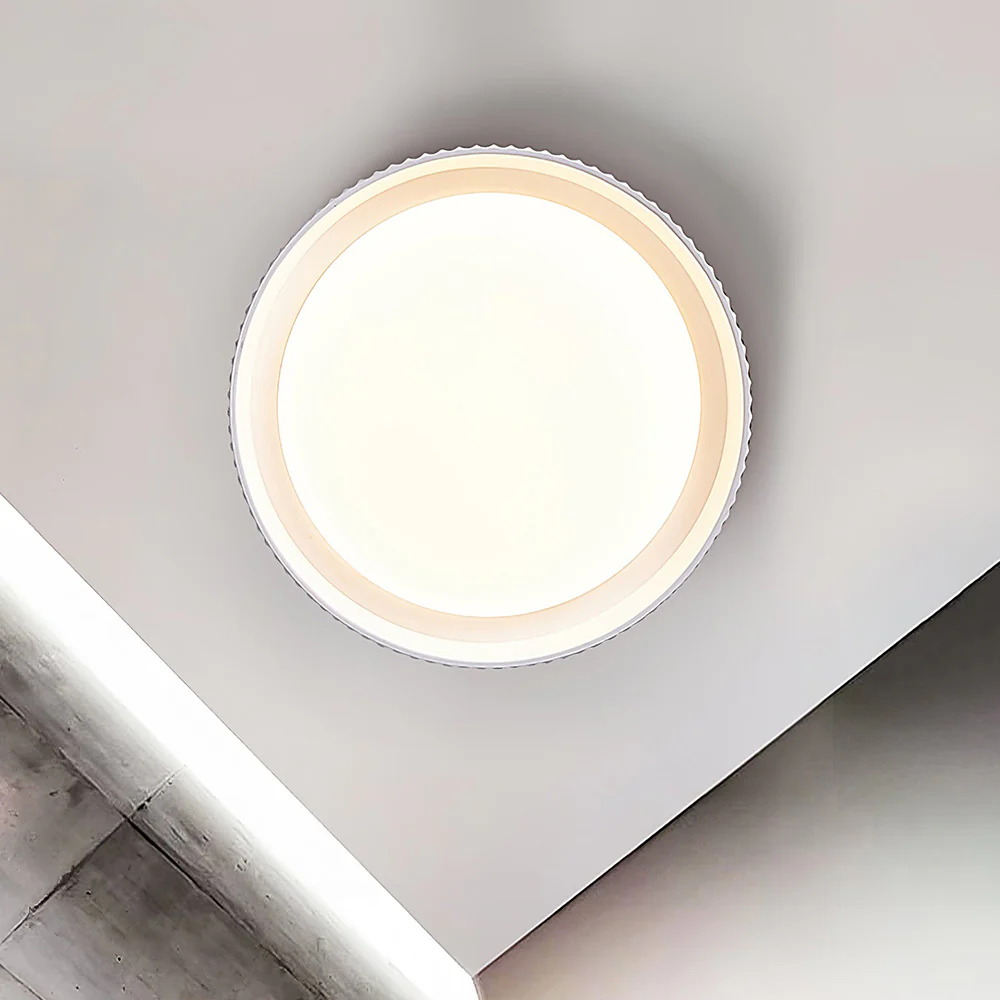 Industrial Cement Flush Mount Ceiling Light - Image 19