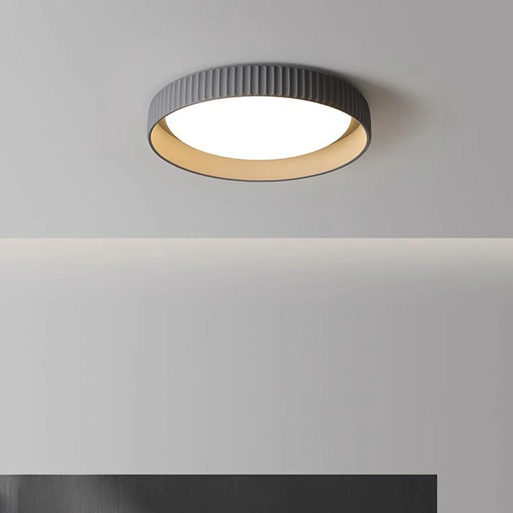 Industrial Cement Flush Mount Ceiling Light - Image 2