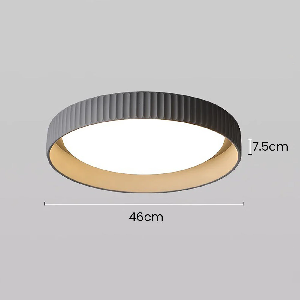 Industrial Cement Flush Mount Ceiling Light - Image 7