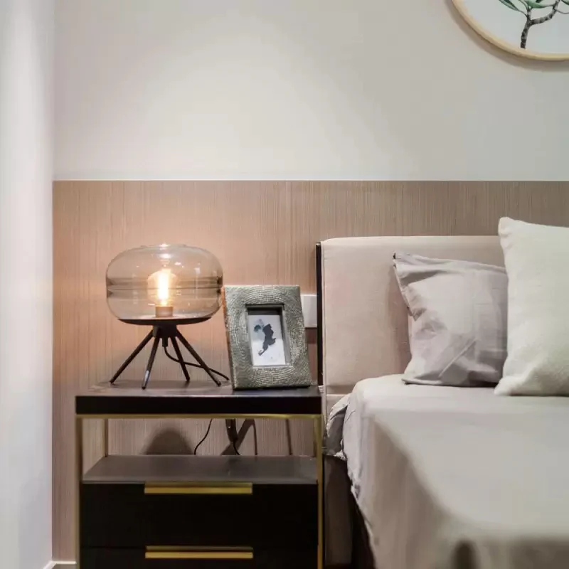 Modern Designer Glass Shade Table Lamp - Image 4