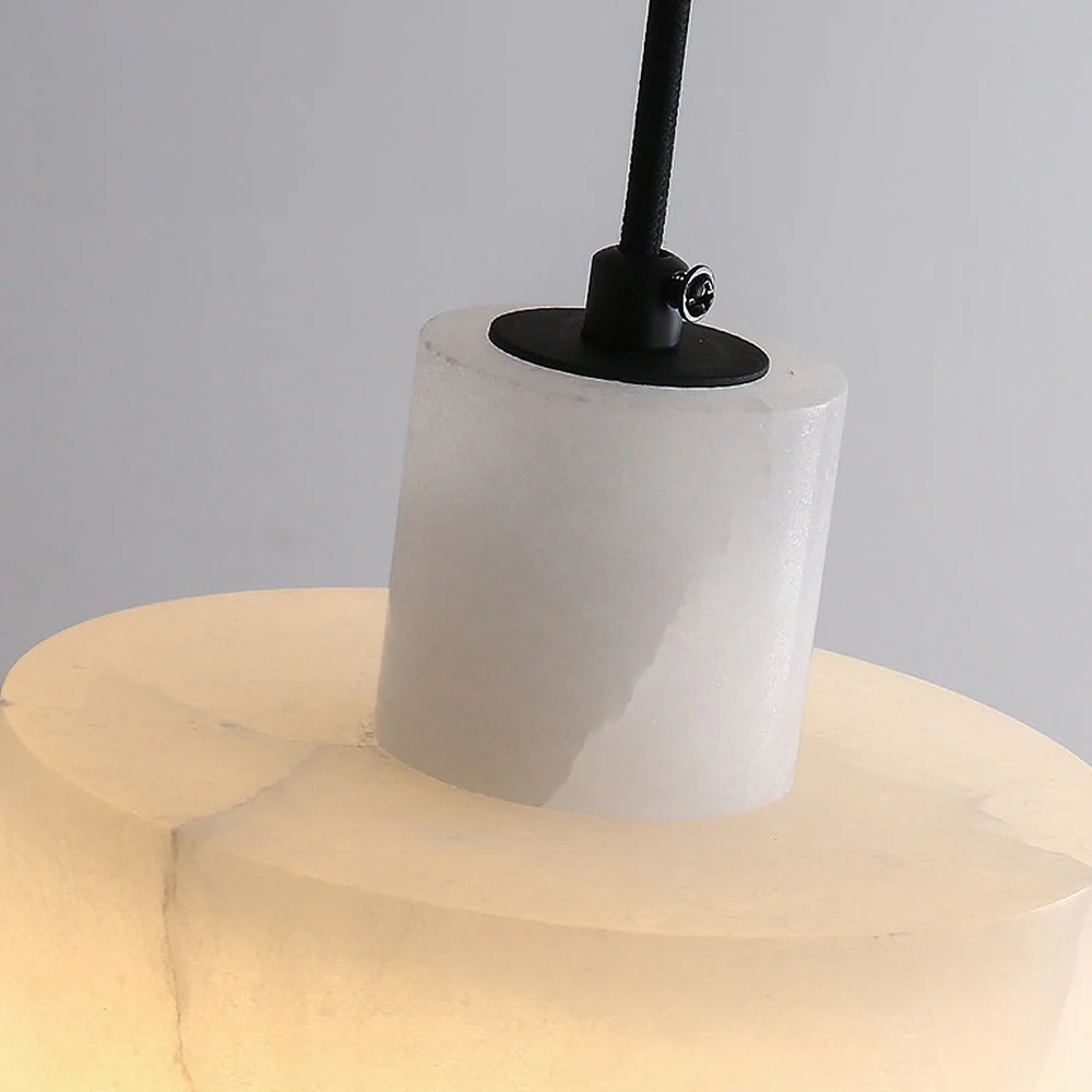 Industrial Simple White Marble Pendant Light - Image 13
