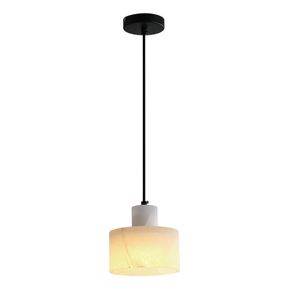 Industrial Simple White Marble Pendant Light - Image 15
