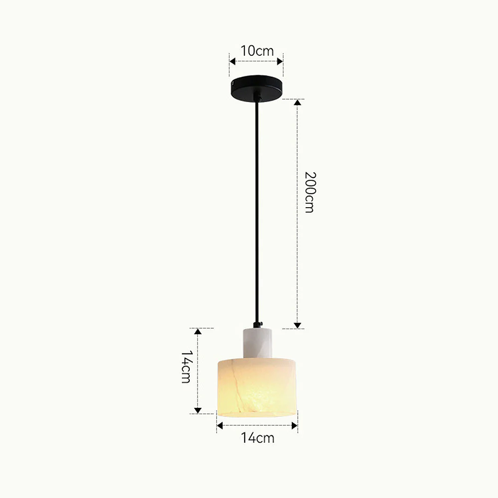 Industrial Simple White Marble Pendant Light - Image 17