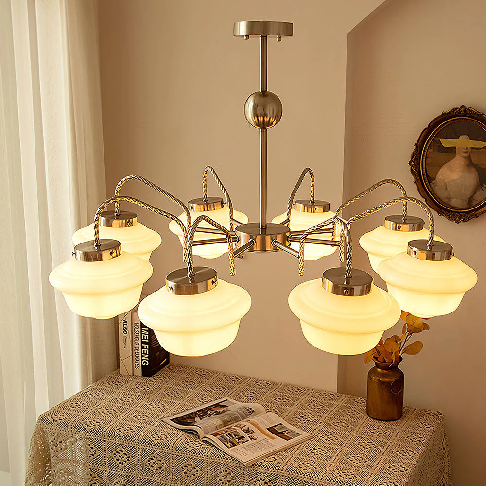 Industrial White Stunning Chain Pendant Light - Image 15