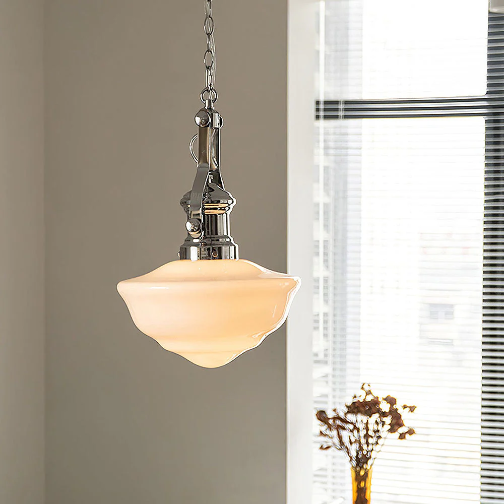 Industrial White Stunning Chain Pendant Light - Image 5
