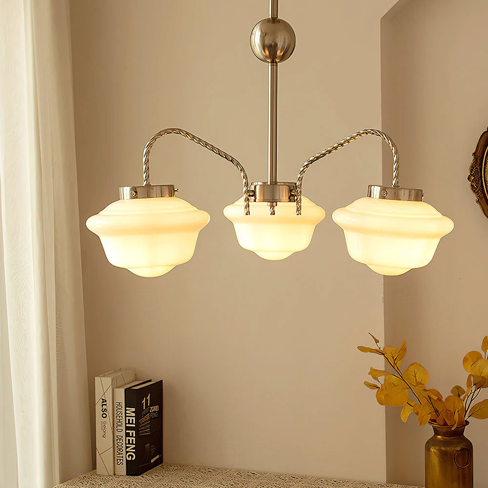 Industrial White Stunning Chain Pendant Light - Image 8
