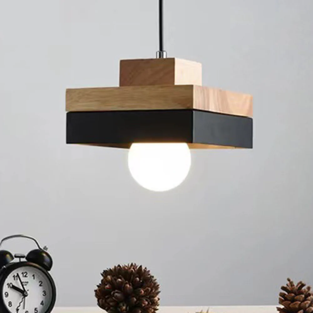 Industrial Wood Pendant Light - Image 4