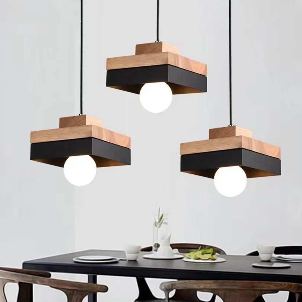 Industrial Wood Pendant Light - Image 5