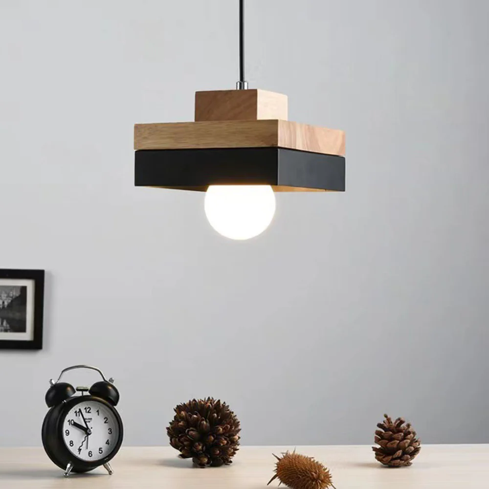 Industrial Wood Pendant Light - Image 6