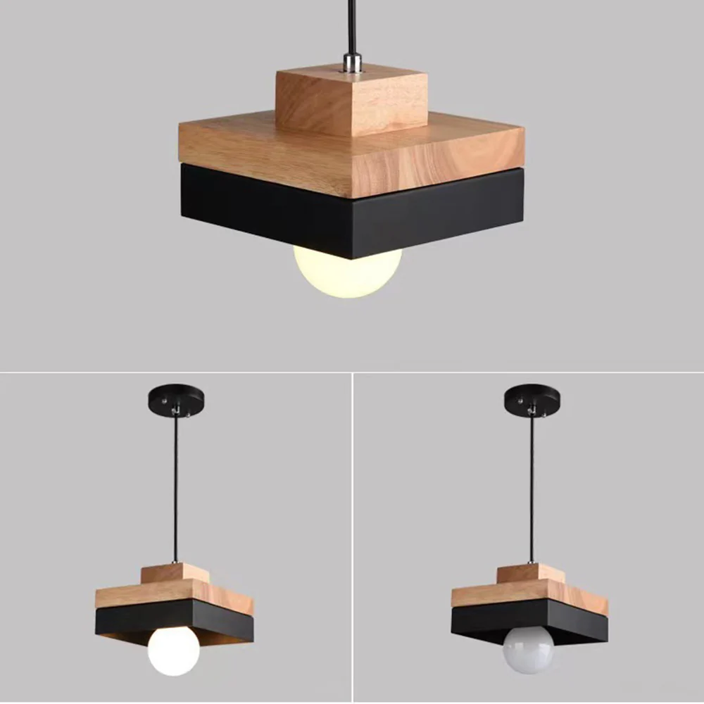 Industrial Wood Pendant Light - Image 8