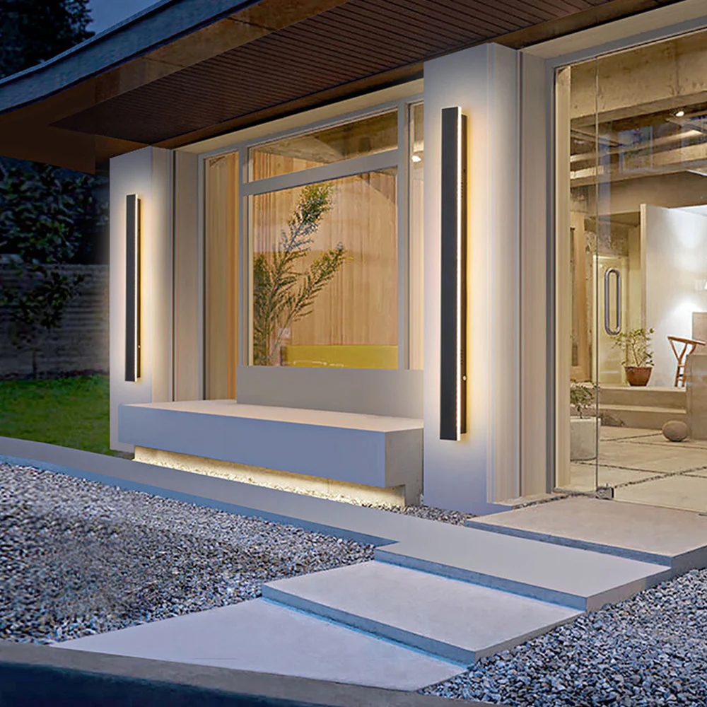 IP65 Simple Industrial Long Acrylic Black Outdoor LED Wall Lights - Image 5