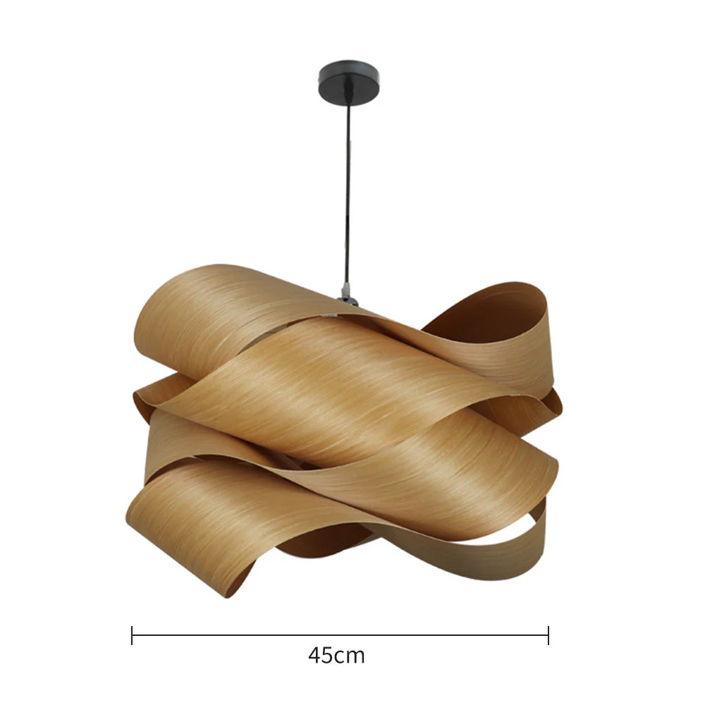 Modern Irregular Wood Pendant Light For Kitchen - Image 10