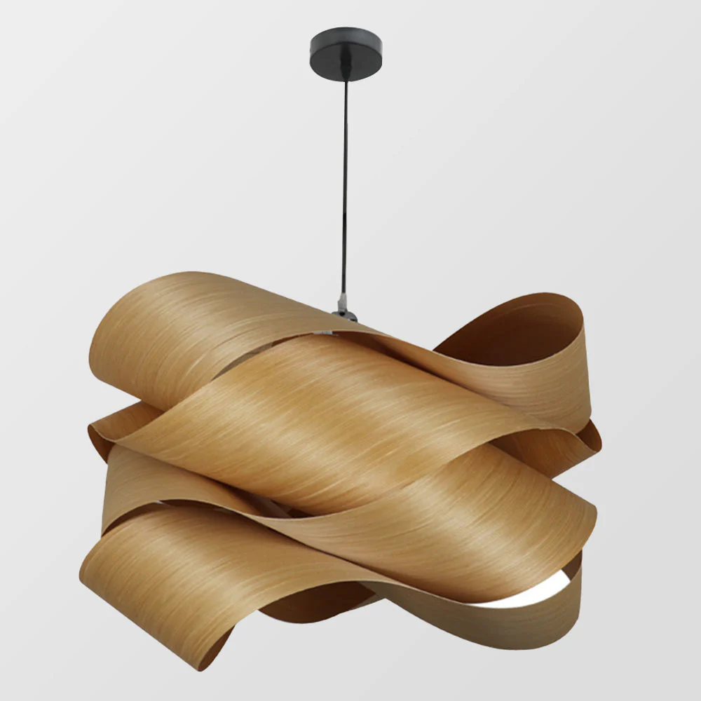 Modern Irregular Wood Pendant Light For Kitchen - Image 4