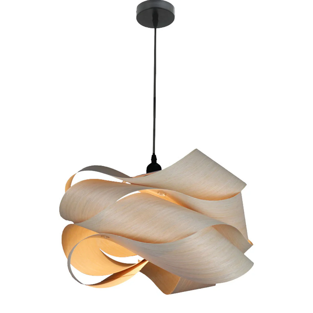Modern Irregular Wood Pendant Light For Kitchen - Image 8