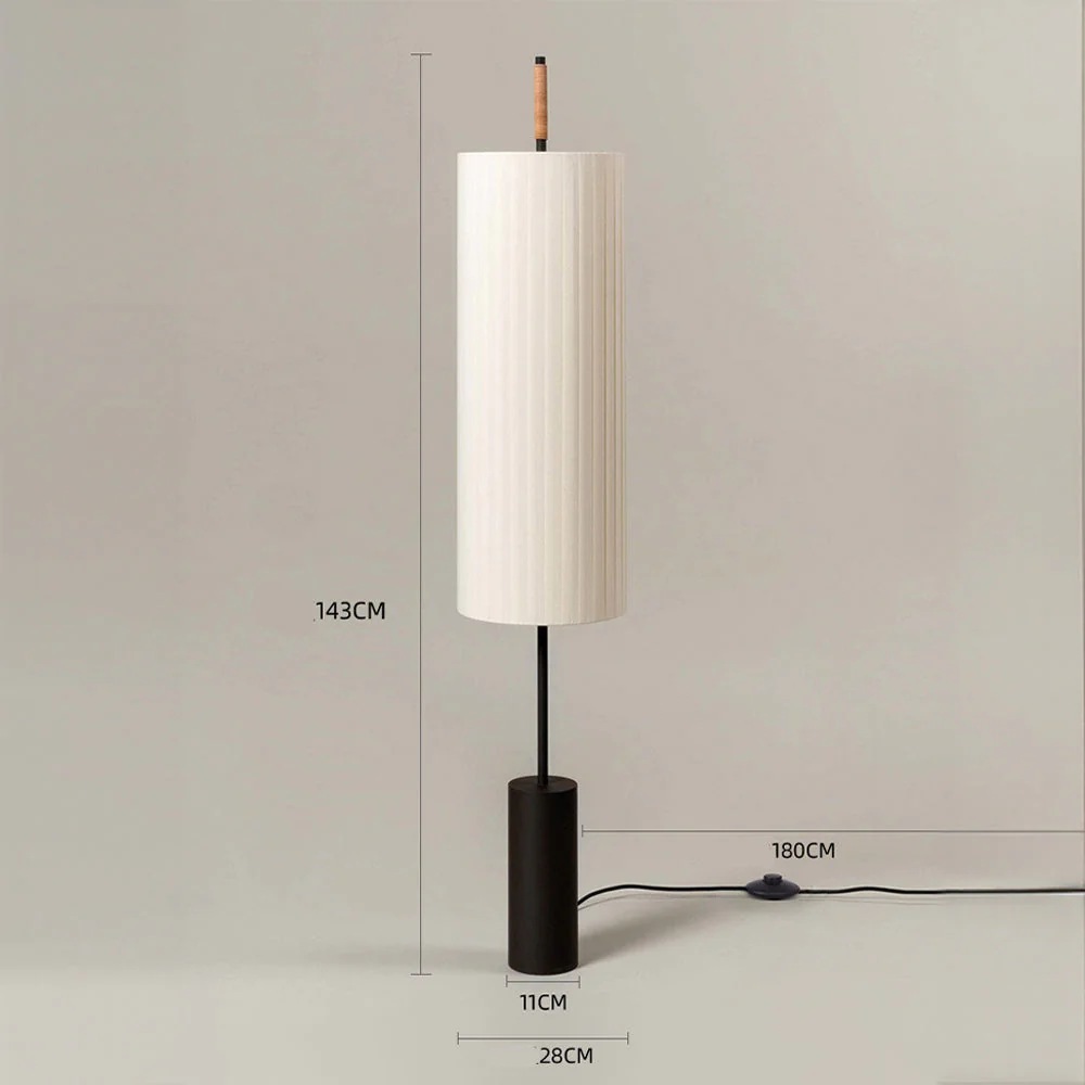 Japanese Style Fabric Dorica Floor Lamp - Image 7
