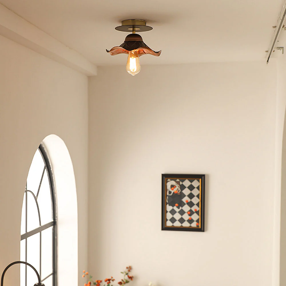 Iron Art Living Room Brown Ceiling Light - Image 9