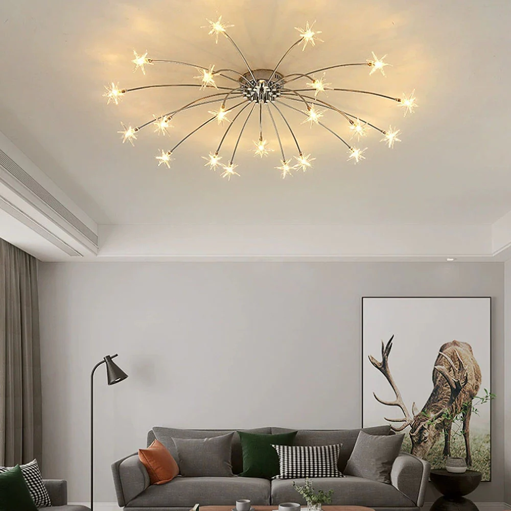 Luxury Star Glass Bedroom Ceiling Light - Image 11