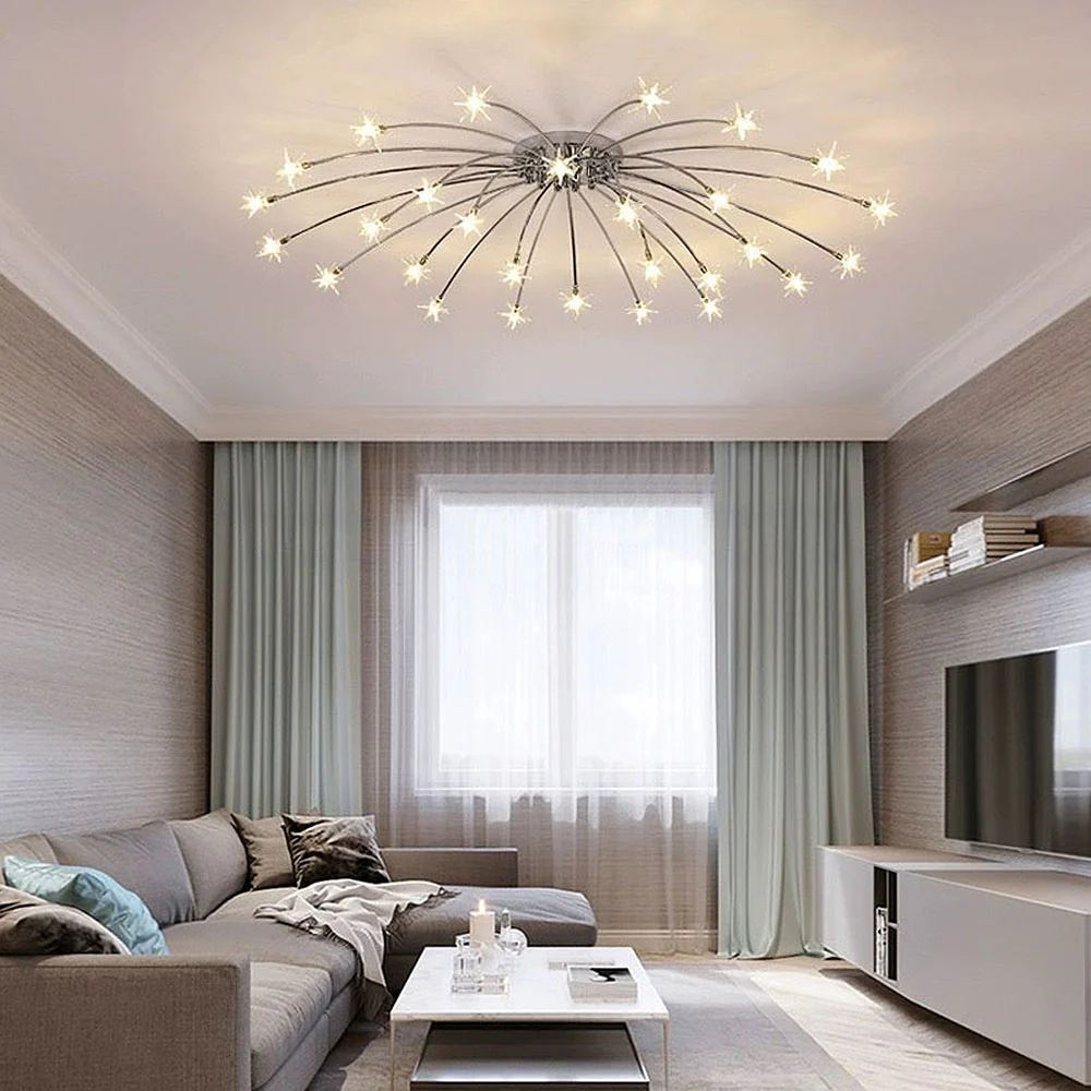 Luxury Star Glass Bedroom Ceiling Light - Image 13