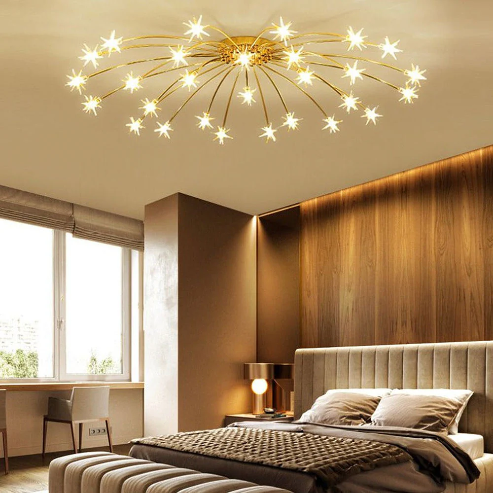 Luxury Star Glass Bedroom Ceiling Light - Image 4