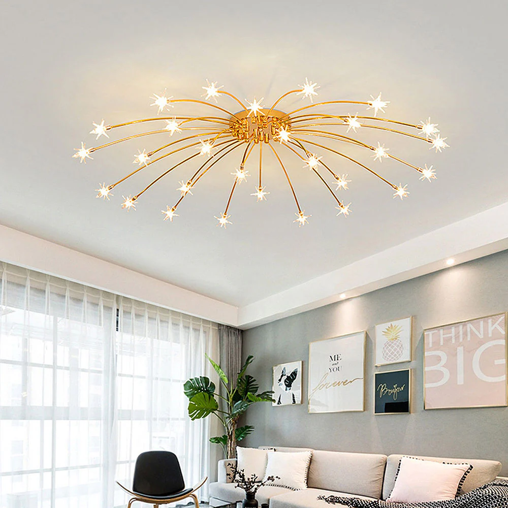 Luxury Star Glass Bedroom Ceiling Light - Image 5