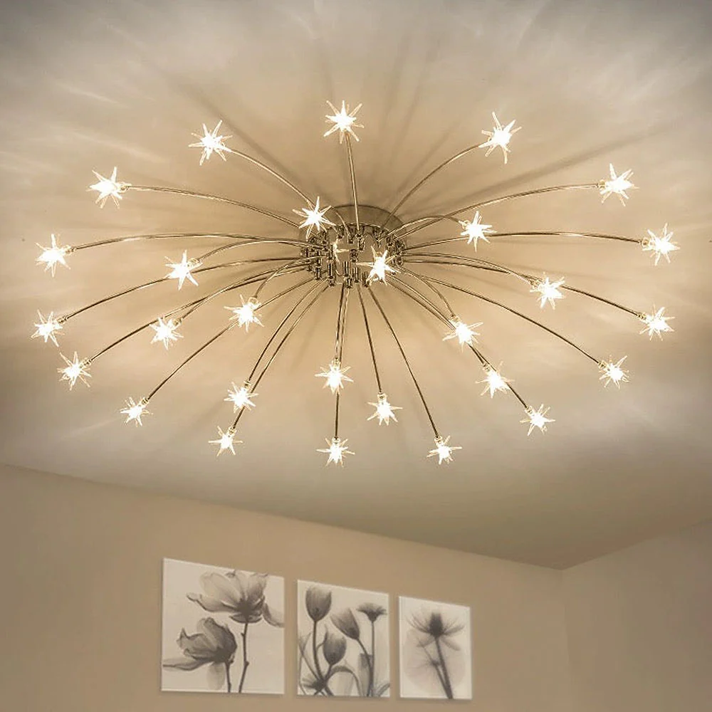 Luxury Star Glass Bedroom Ceiling Light - Image 7