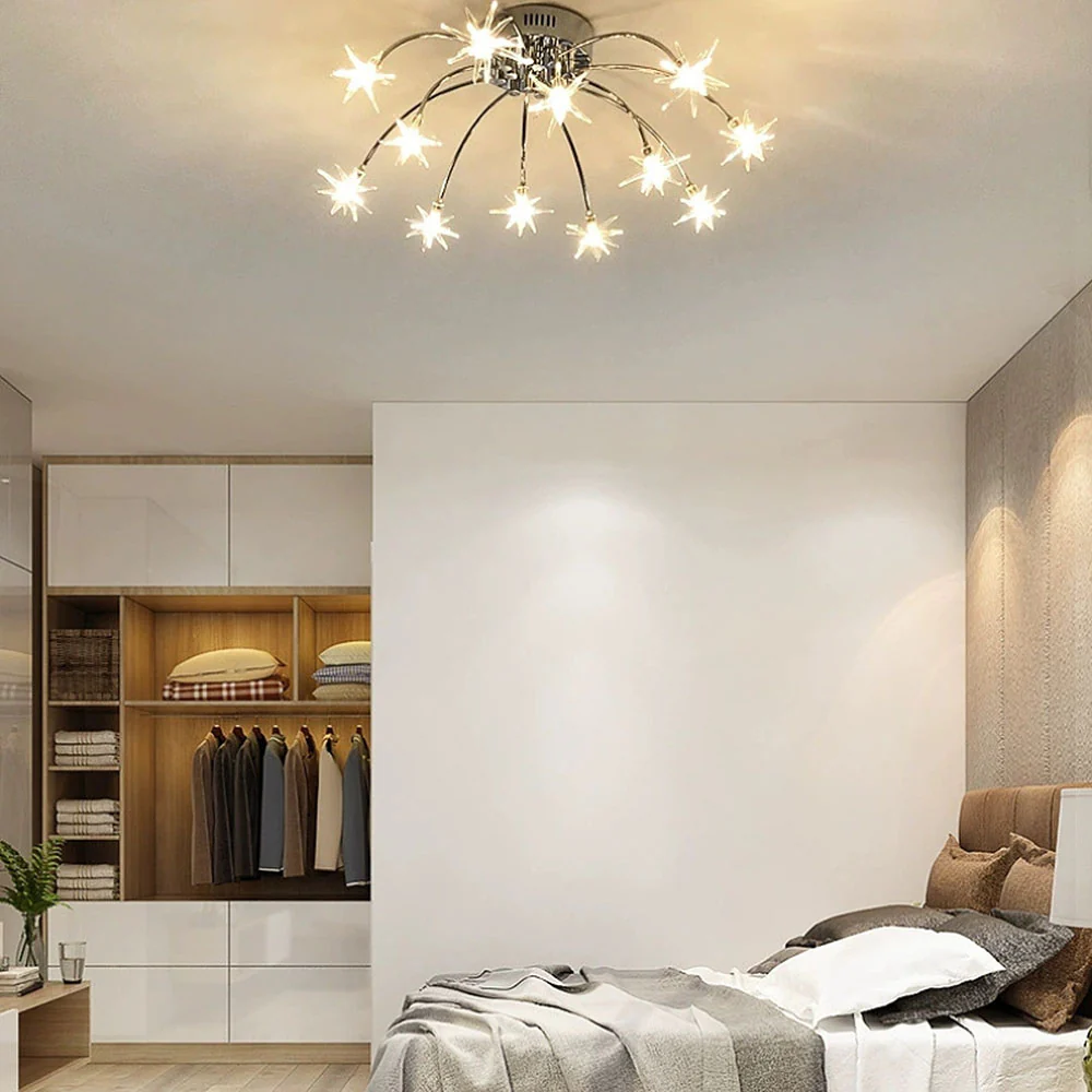 Luxury Star Glass Bedroom Ceiling Light - Image 9