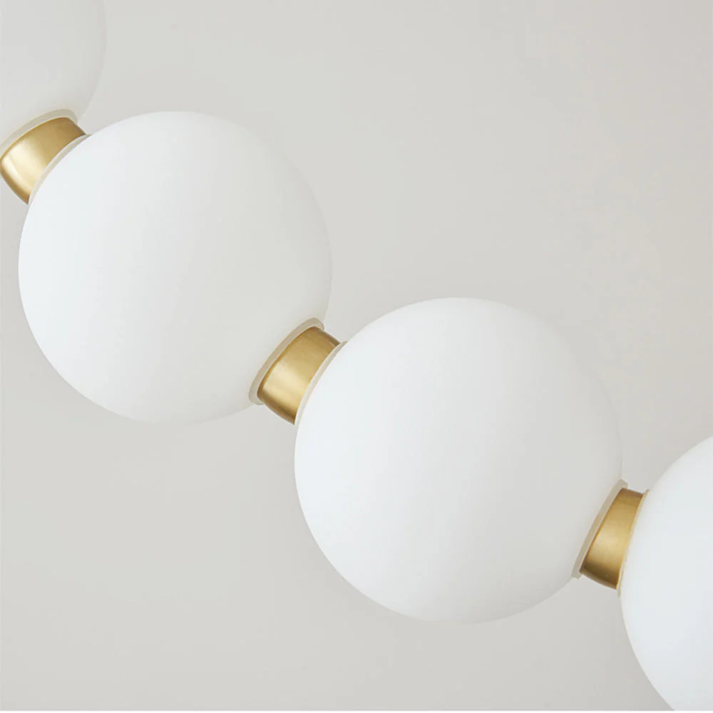 Unique Pearl Design White Ball LED Necklace Chandelier - Image 16