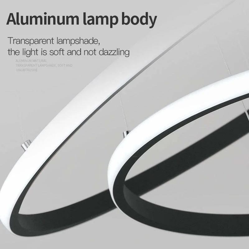 LED Ring Pendant Light Suspended Hanging Ring Chandelier - Image 8