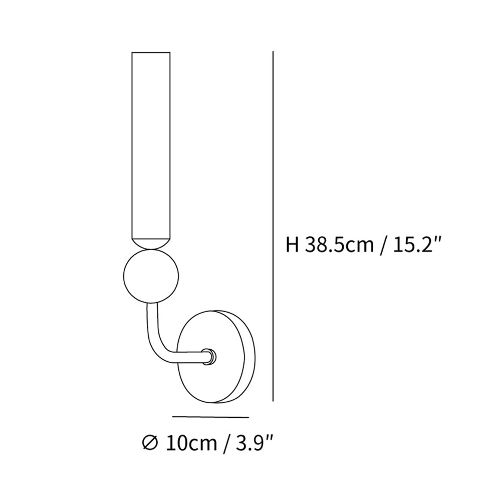 Light Luxury Copper Long Pole Corridor Wall Lamp - Image 5