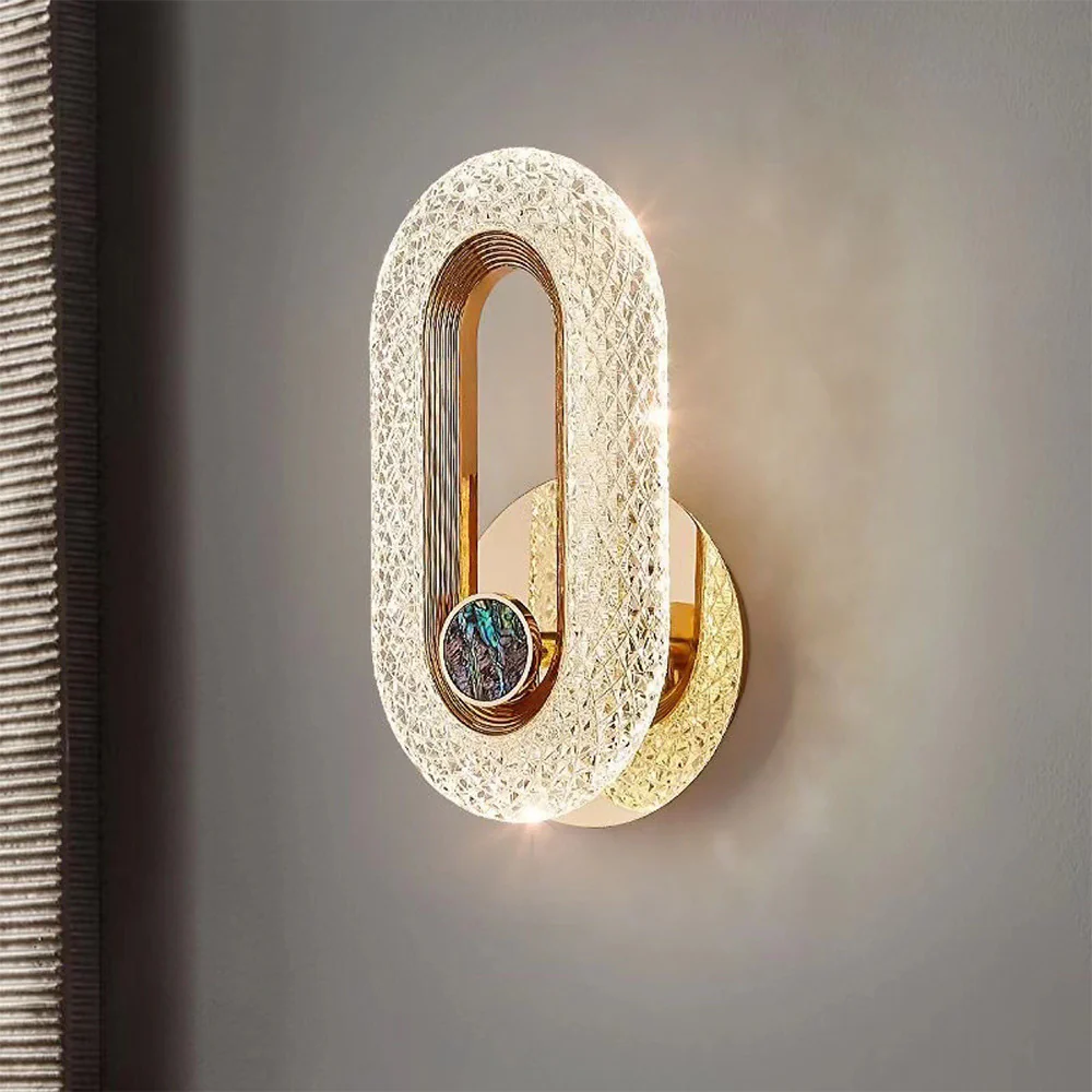 Luxury Acrylic Loop LED Wall Light - Image 2