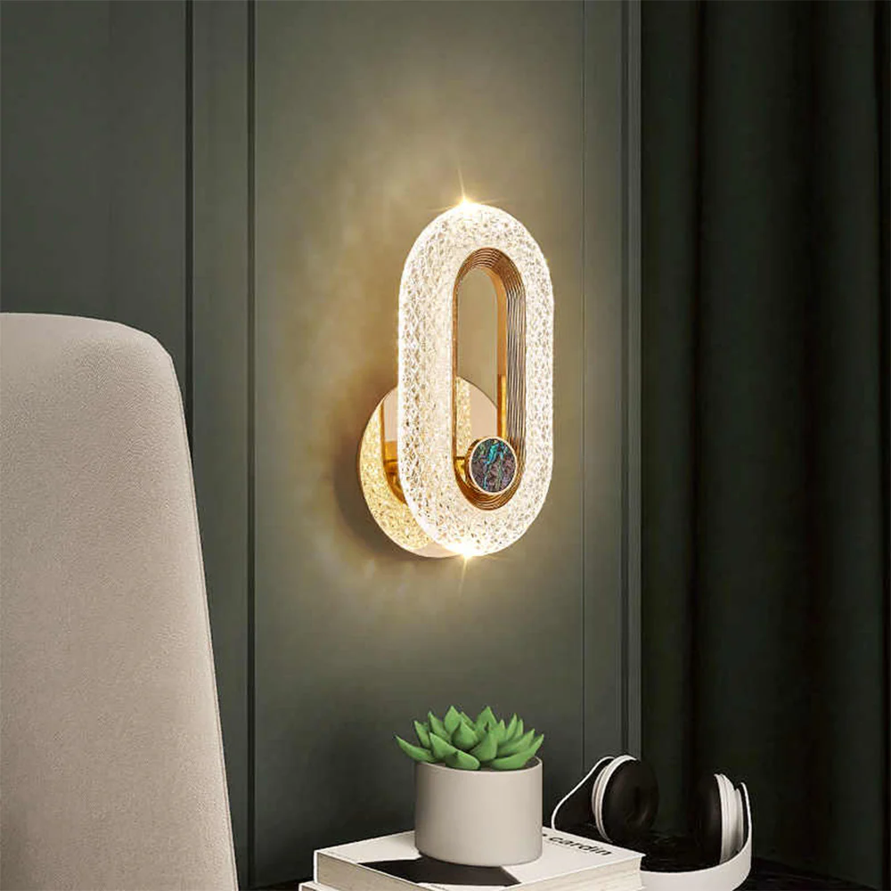 Luxury Acrylic Loop LED Wall Light - Image 3