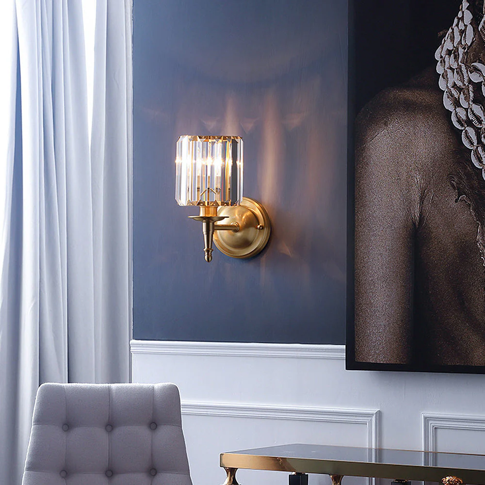 Luxury Clear Crystal Small Wall Lamp - Image 2