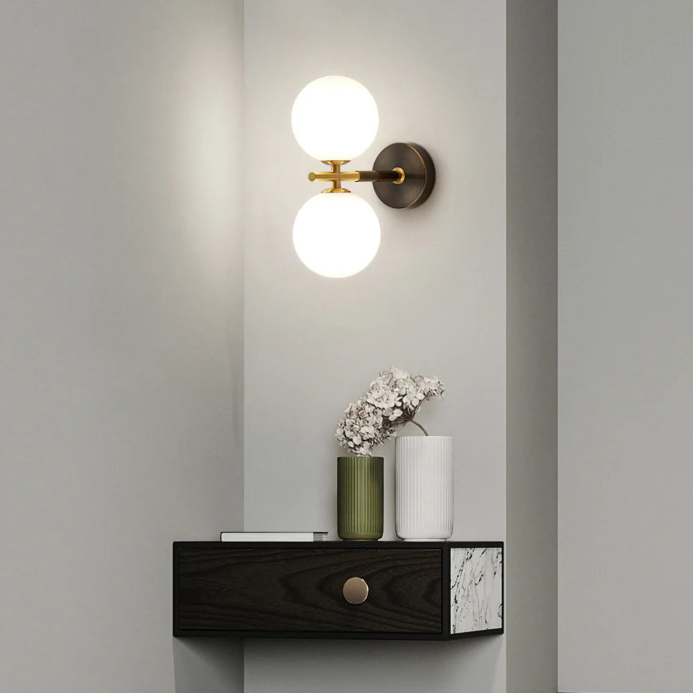 Luxury Copper Ball 1-Light Wall Sconce - Image 4