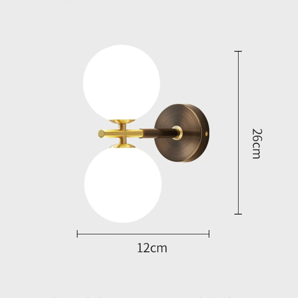 Luxury Copper Ball 1-Light Wall Sconce - Image 6