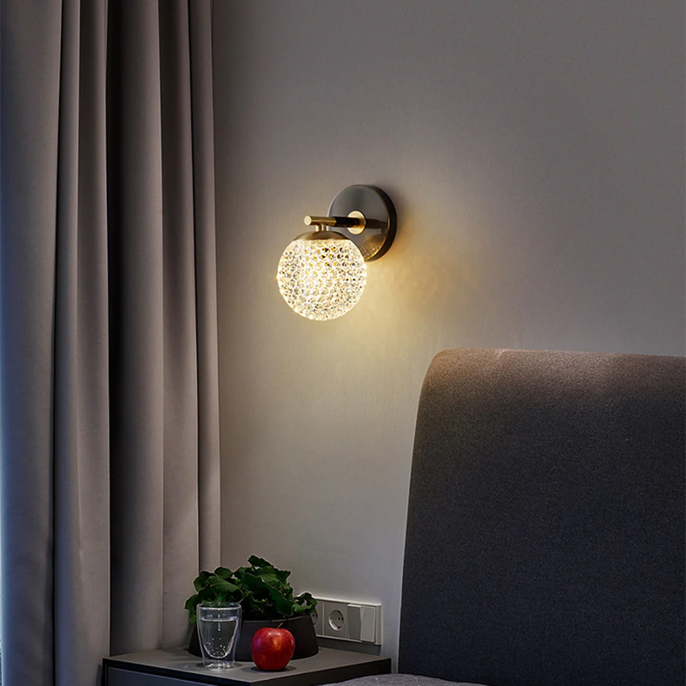 Luxury Copper Ball 1-Light Wall Sconce - Image 9
