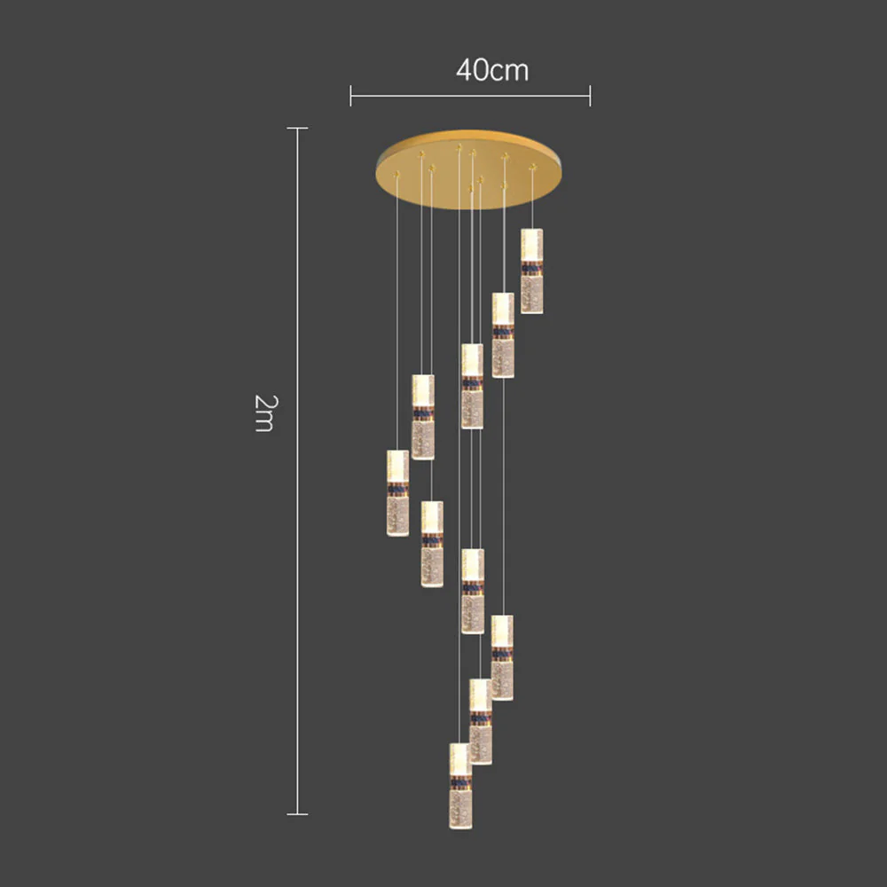 Luxury Crystal Staircase Long Chandelier - Image 10