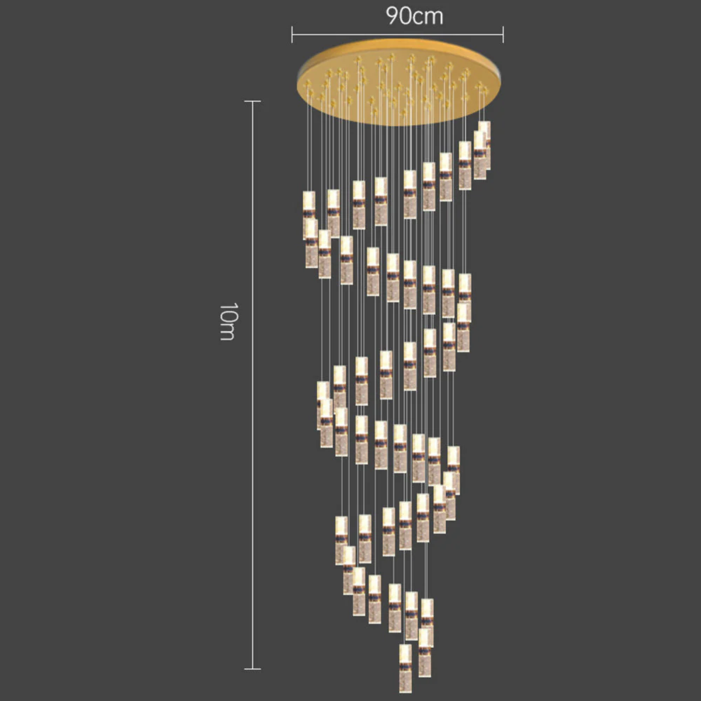 Luxury Crystal Staircase Long Chandelier - Image 20