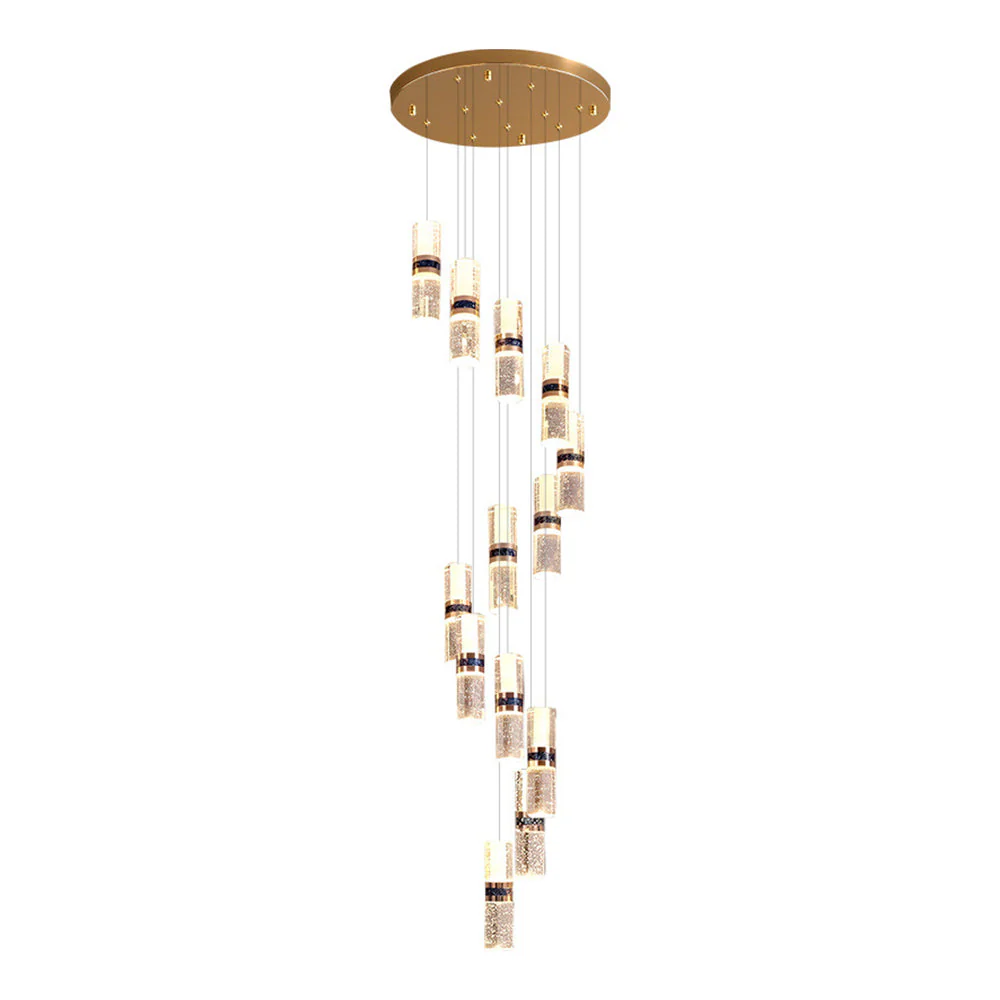 Luxury Crystal Staircase Long Chandelier - Image 5