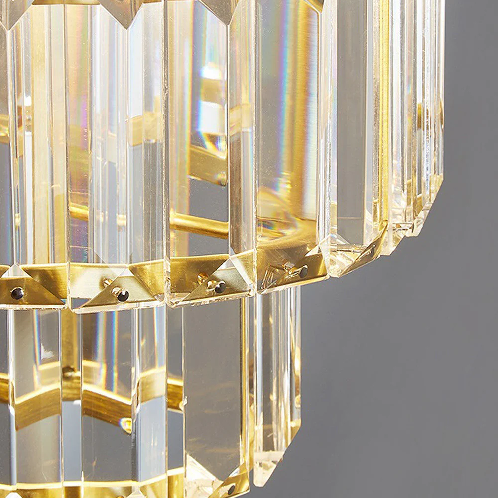 Luxury Elegance Glass Gold Pendant Light - Image 5