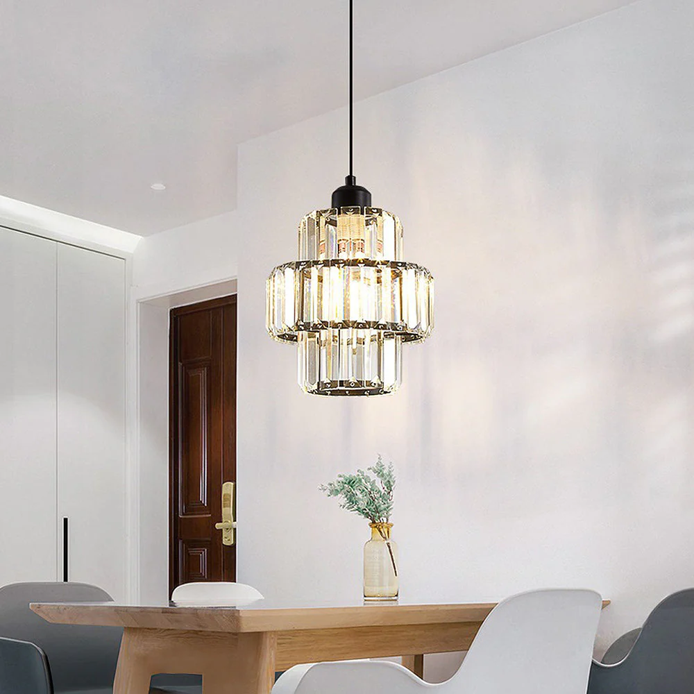 Luxury Elegance Glass Gold Pendant Light - Image 7