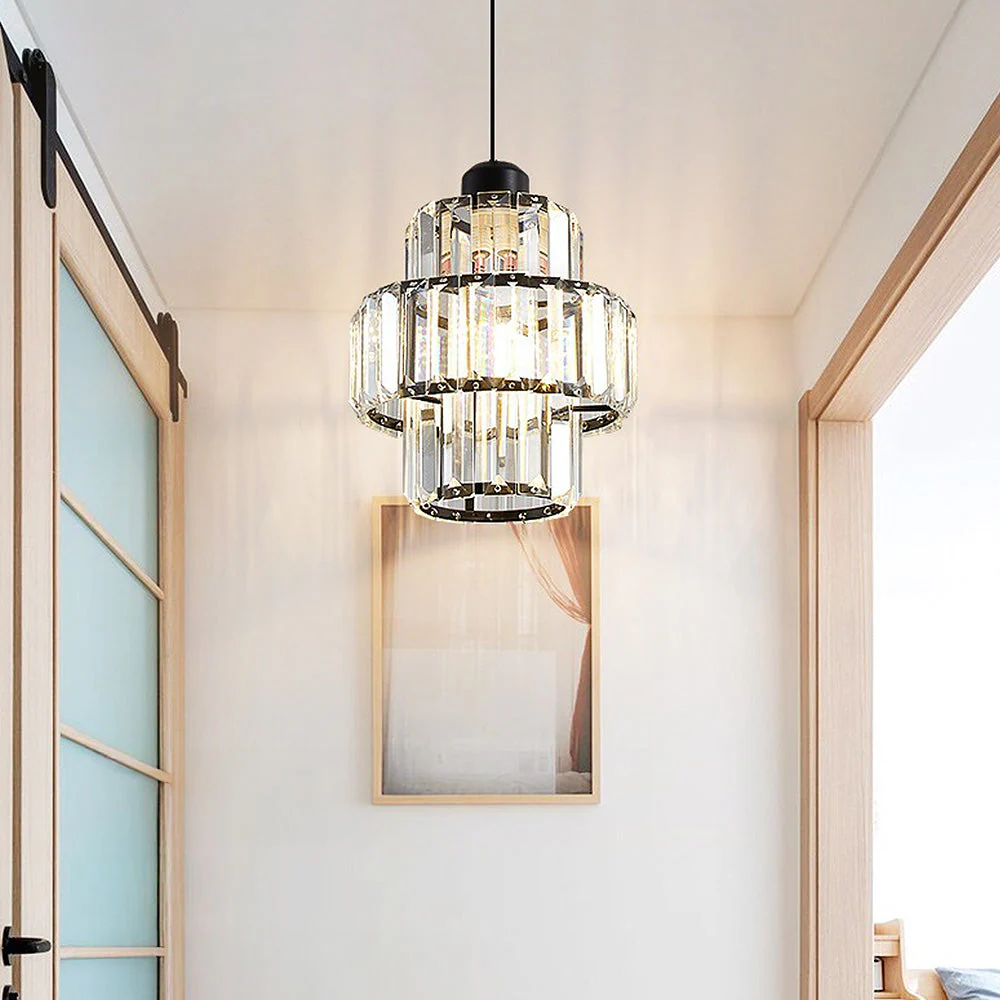Luxury Elegance Glass Gold Pendant Light - Image 8