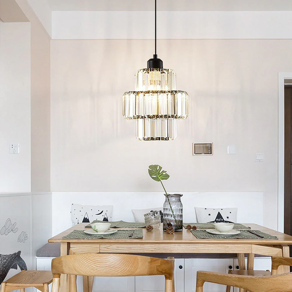 Luxury Elegance Glass Gold Pendant Light - Image 9