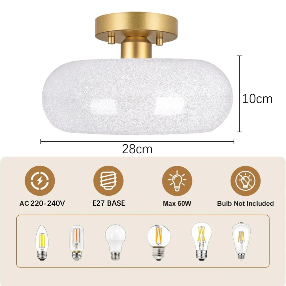 Luxury Glass Semi Flush Ceiling Lights - Image 12