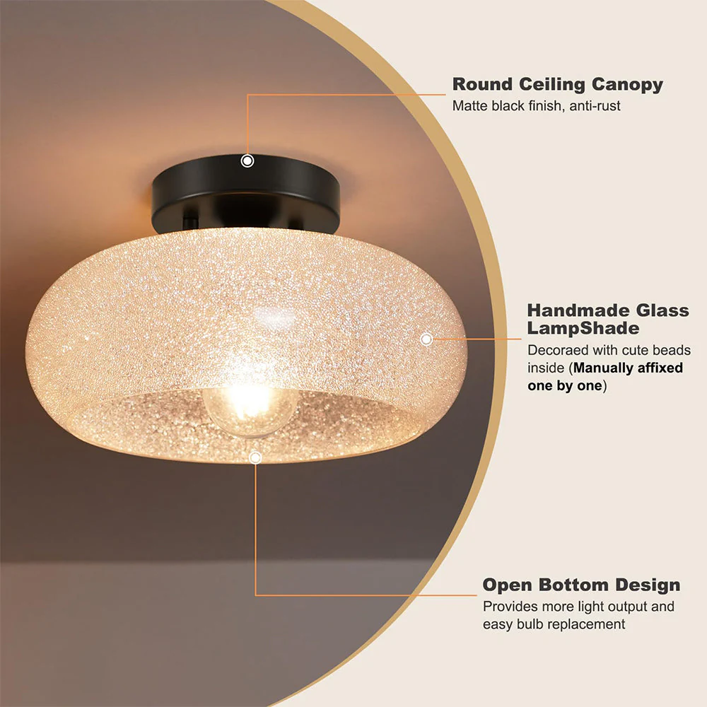 Luxury Glass Semi Flush Ceiling Lights - Image 4