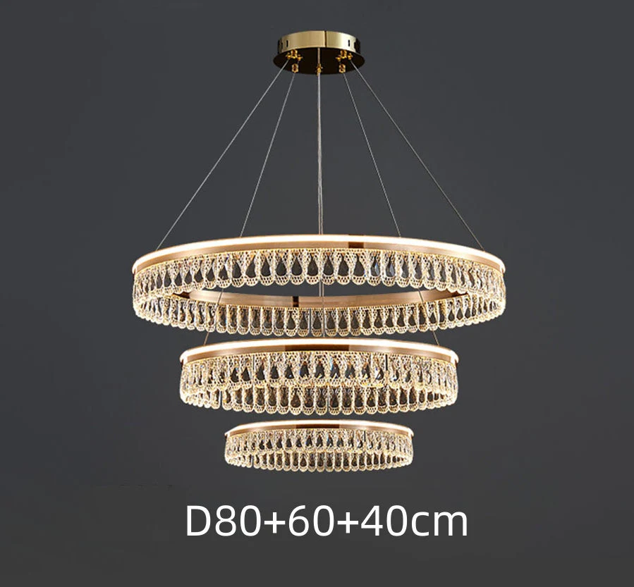Luxury Large Crystal Ring Chandelier - Image 10