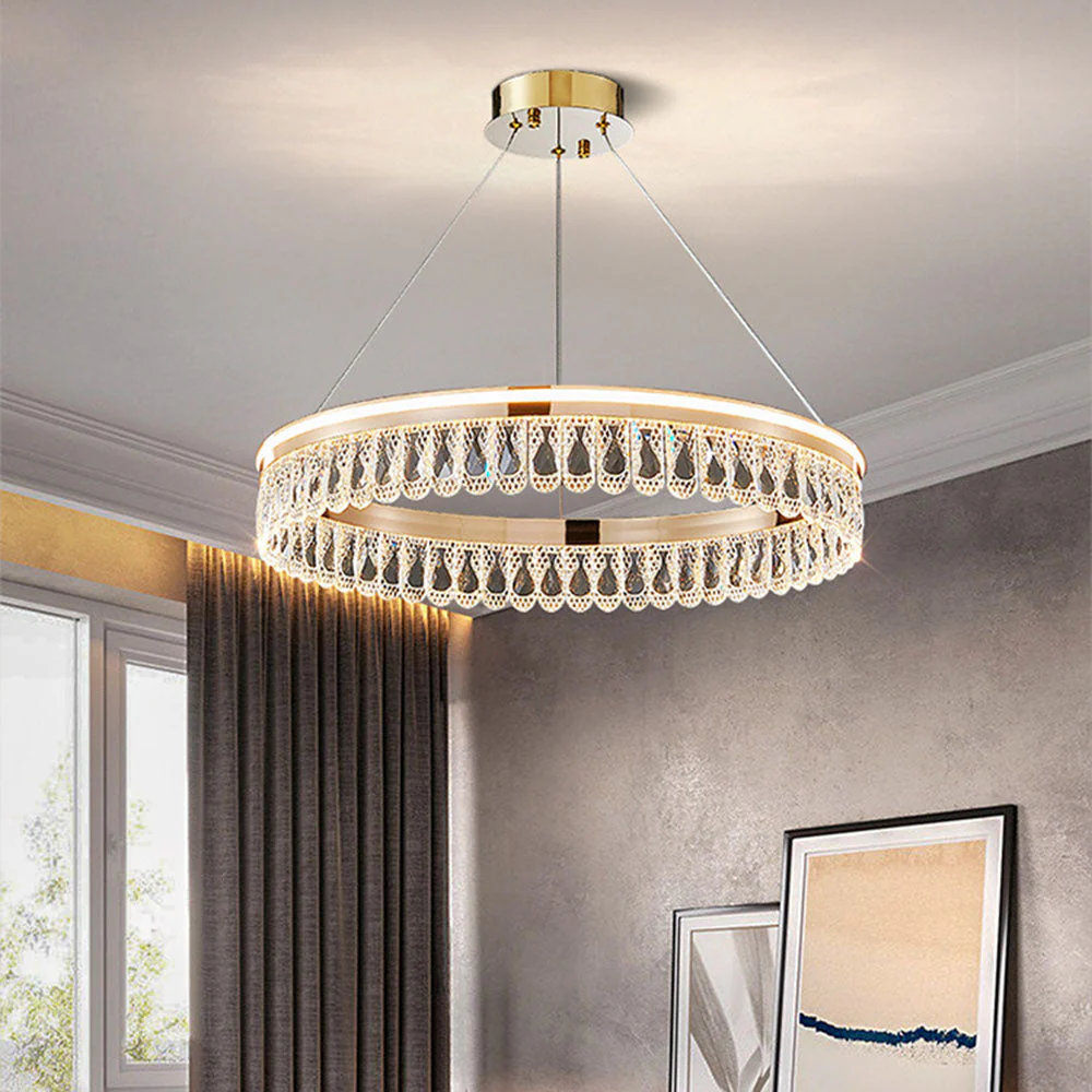 Luxury Large Crystal Ring Chandelier - Image 11