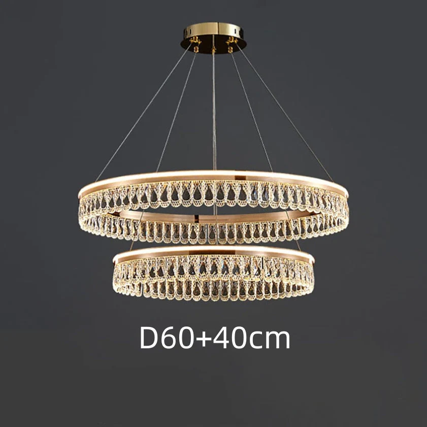 Luxury Large Crystal Ring Chandelier - Image 7